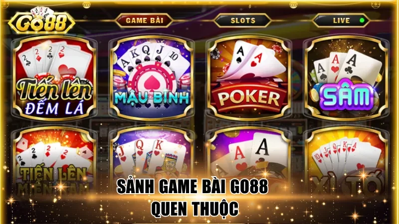 Mạng lưới các trò chơi tại Go88